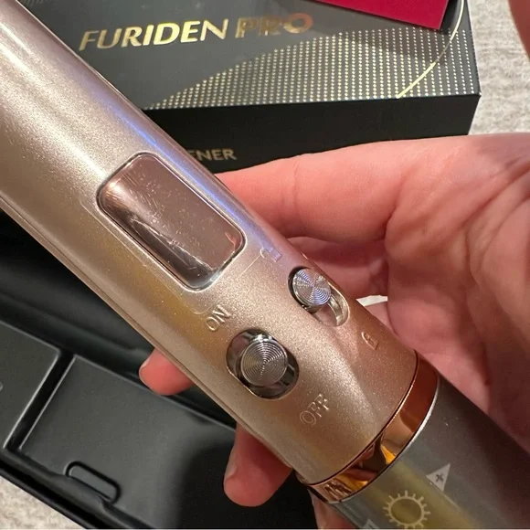 Gold Hair Straightener and Curler 2 in 1, Flat Iron Curling Iron in One, 1 inch - Picture 10 of 13